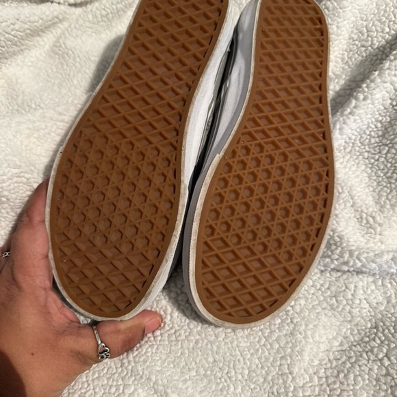 Vans Woman’s Classic Gray Slip-On Sneakers - Picture 2 of 5